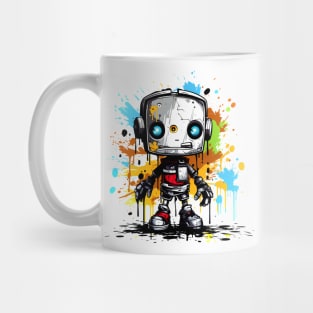 Cute cartoon Robot. Funny cyborg. Mug